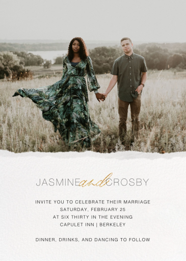 Torn Edge (Photo) - Wedding Invitation by Paperless Post
