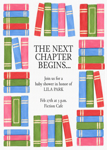 Personal Library - Baby Shower Invitation by Paperless Post