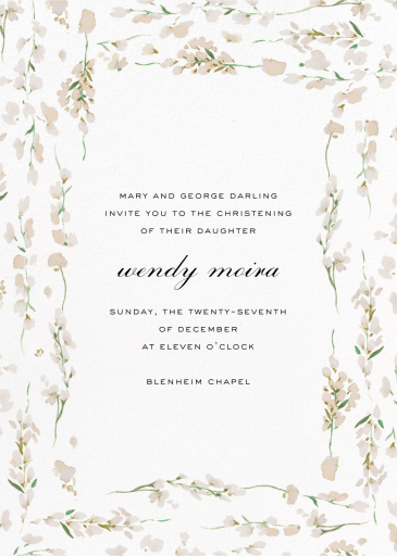 Splendid Floral - Baptism & Christening Invitation by Carolina Herrera