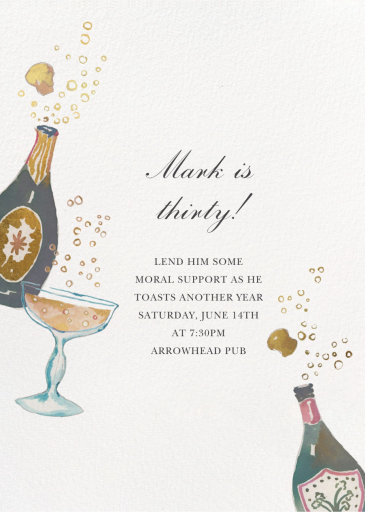 Busy Gettin' Fizzy - Wine Tasting Invitation by Happy Menocal