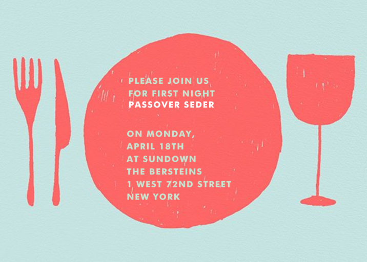 Place Setting - Passover Invitation by Paperless Post