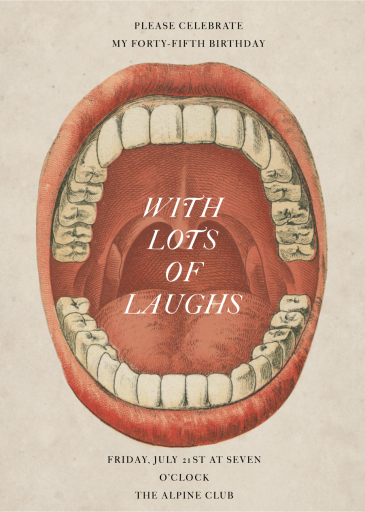 Open Wide - Birthday Invitation by John Derian