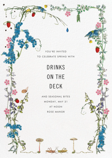 Enchanted Meadow - Spring Party Invitation by Stephanie Fishwick