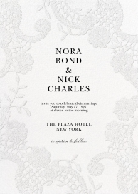 Vintage Lace - Wedding Invitation by Oscar de la Renta