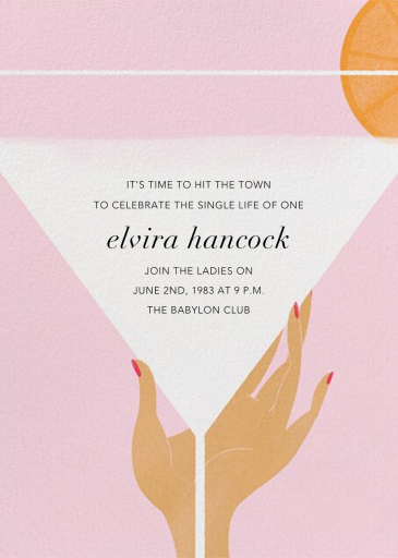 Extra Dry - Bachelorette Party Invitation by Paperless Post