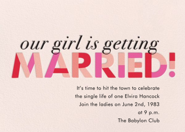 Our Girl's Getting Married by Paper Source