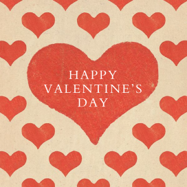 Patterned Hearts (Greeting) - Valentine's Day Card by John Derian