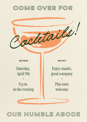 Cocktail Impression - Cocktail Party Invitation by Paperless Post