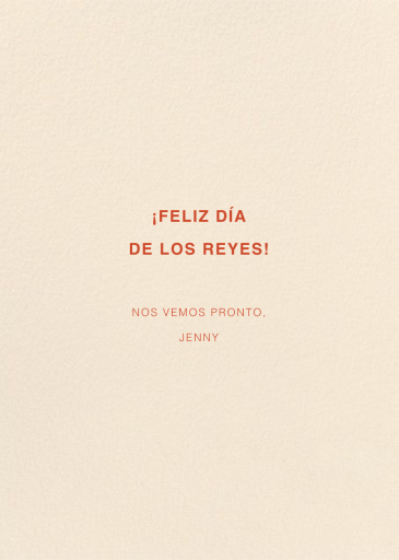 Three Wise Men (Barbara Dziadosz) - Día de Reyes Card by Red Cap Cards - Back