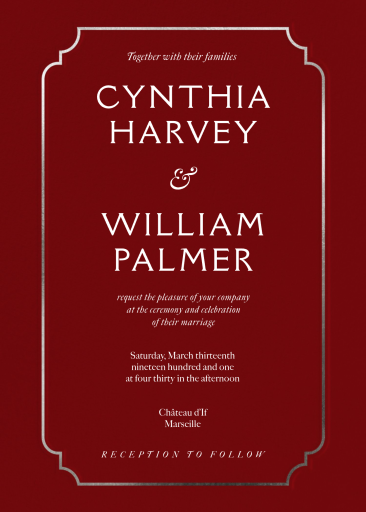 Traditional Border - Wedding Invitation by Paperless Post