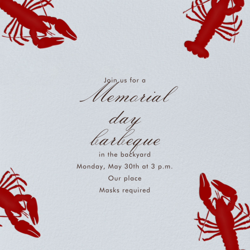 Crawfish - Memorial Day Invitation by Paperless Post
