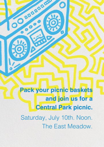 Boombox - BlockParty - Get-Together Invitation by Paperless Post