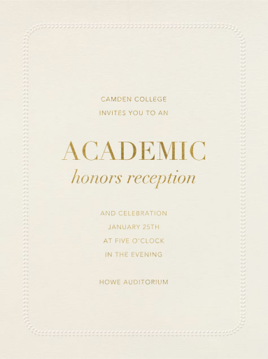 Leaf Inner Bevel Border - Awards Ceremony Invitation by Paperless Post