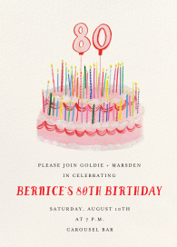 All the Candles - 80th Birthday Invitation by Mr. Boddington's Studio