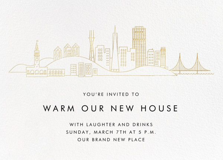 City Skyline View - Housewarming Invitation by Paperless Post