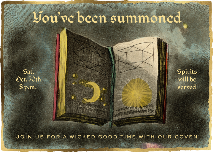 Book of Shadows - Halloween Invitation by John Derian