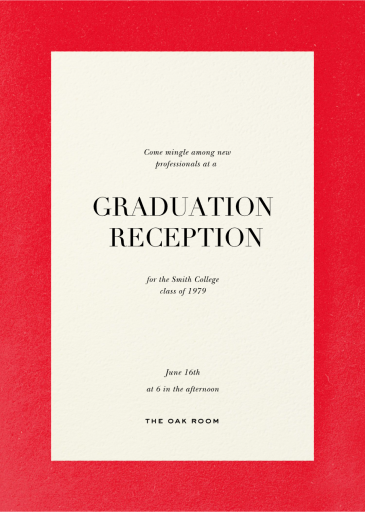 Red Border with Copy Space Invitation