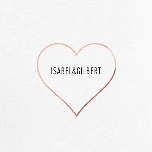 heart line non-photo - Save the Date by Paperless Post