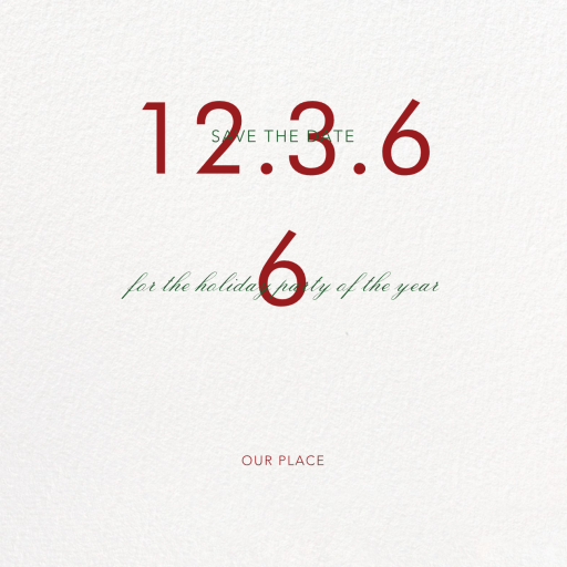 White (Square) - Holiday Save the Date by Paperless Post
