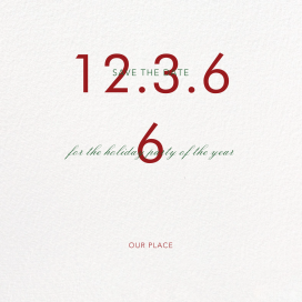 White (Square) - Holiday Save the Date by Paperless Post