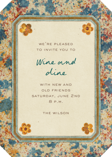 Speckled Florals - Party Invitation by Fin Fellowes