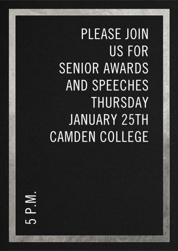 Simple Gold Border - Awards Ceremony Invitation by Paperless Post