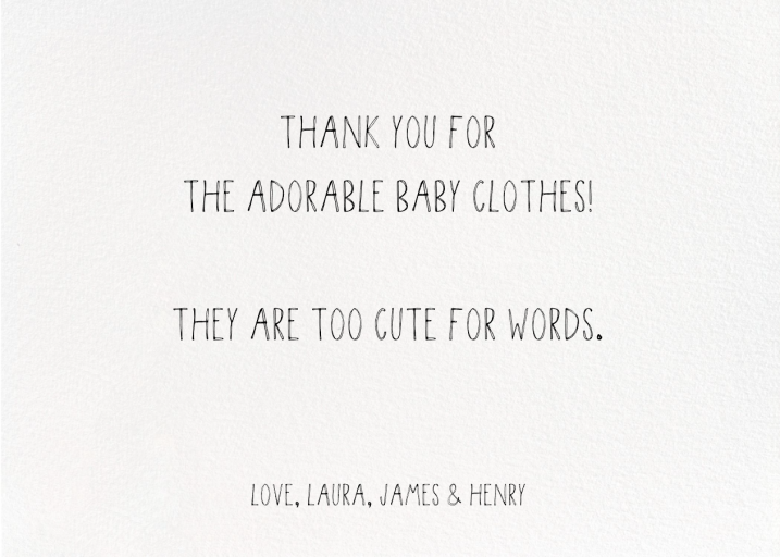 Double Hand Drawn Bordered - Stationery by Linda and Harriett - Back