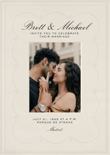 Embossed Scallop - Wedding Invitation by Paperless Post