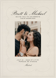 Embossed Scallop - Wedding Invitation by Paperless Post