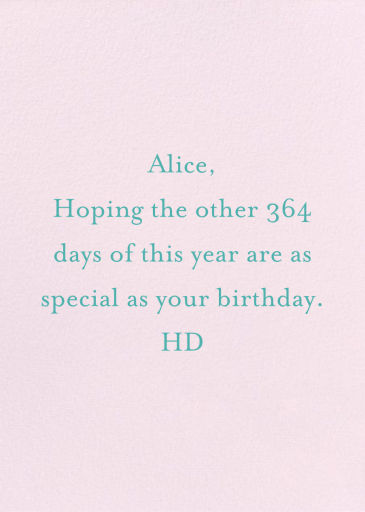 Happiest of Happies - Birthday Card by Ashley G - Back