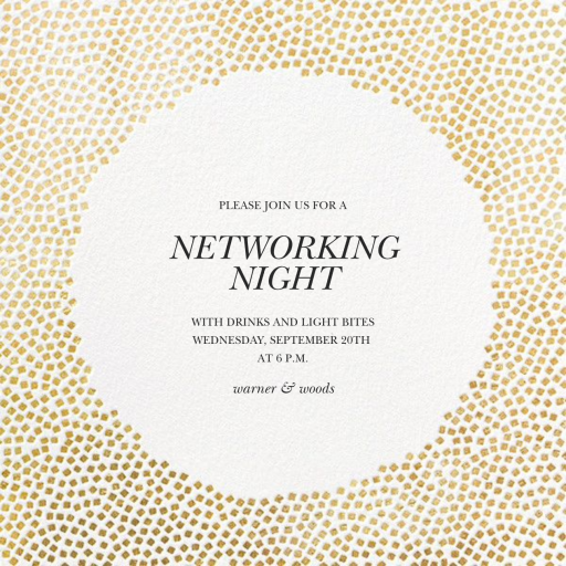 Metallic Confetti - Networking Event Invitation by Kelly Wearstler