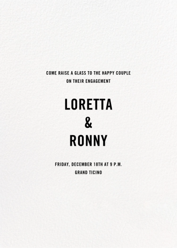 Confetti Photo - Engagement Party Invitation by kate spade new york - Back