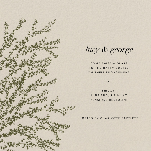 Forsythia Branch - Wedding Invitation by Paperless Post