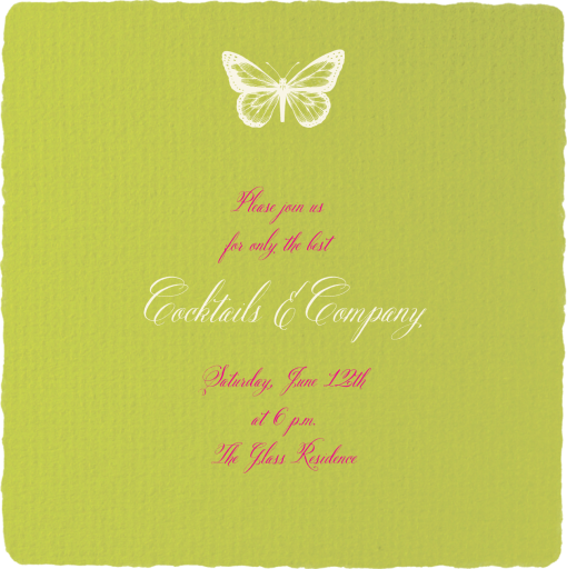 Chartreuse Deckle - Invitation by Paperless Post
