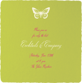 Chartreuse Deckle by Paperless Post