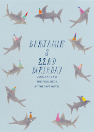 Just a Bite, I'm Stuffed - Birthday Invitation by Mr. Boddington's Studio