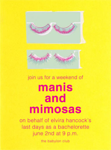 Hold onto your Lashes - Bachelorette Party Invitation by Paperless Post