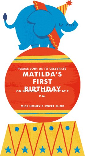 Step Right Up - First Birthday Invitation by Paperless Post