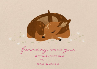 Fawned of You - Valentine's Day Card by Paperless Post