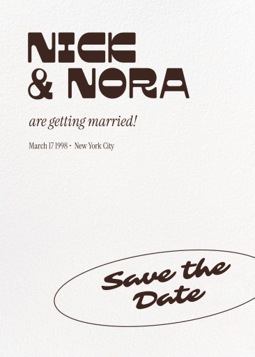 Retro Typeface - Save the Date by Paperless Post