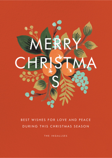 Orange Cluster - Business Holiday Card by Rifle Paper Co.