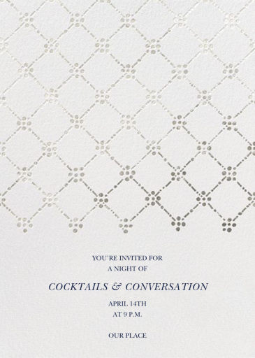 Pearl Embroidery (Tall) - Party Invitation by Oscar de la Renta