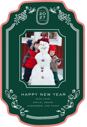 Photo Botanical New Year Card