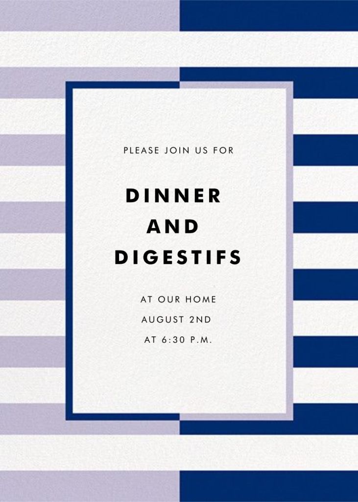Colorblocked Stripes Invitation