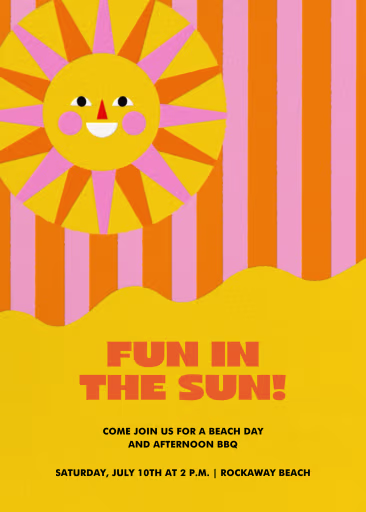 Sunny Smiles - Summer Party Invitation by Hello!Lucky