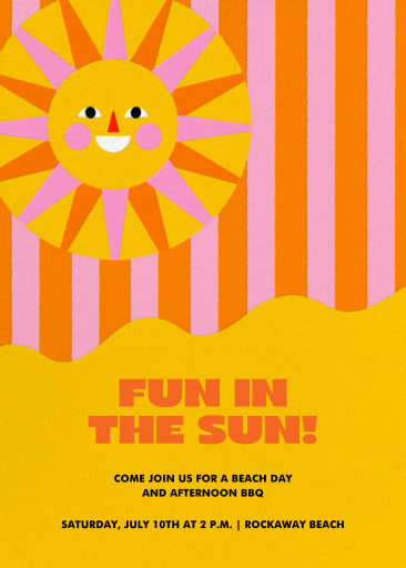 Sunny Smiles - Beach Party Invitation by Hello!Lucky