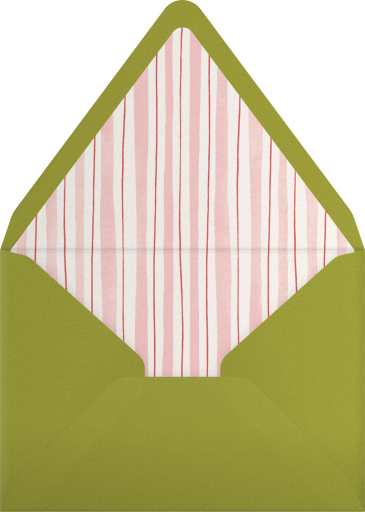 Holiday Ribbon Baby Invitation Envelope