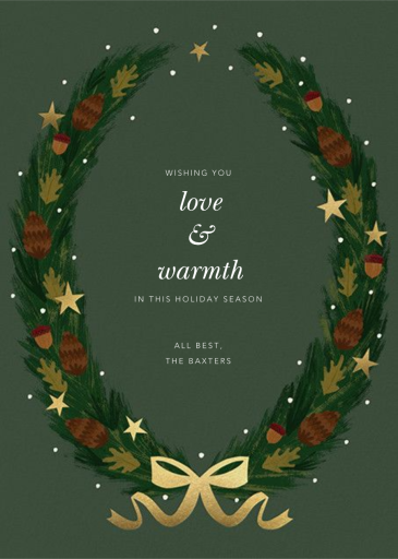 Starry Wreath - Holiday Card by Paperless Post