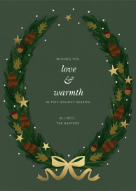 Starry Wreath - Greeting Card by Paperless Post