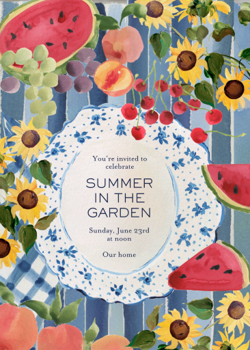 Summer Garden - Garden Party Invitation by Tara Roma Gill